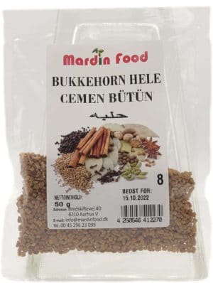 Mardin Food Bukkehornsfrø, Hele 50 g