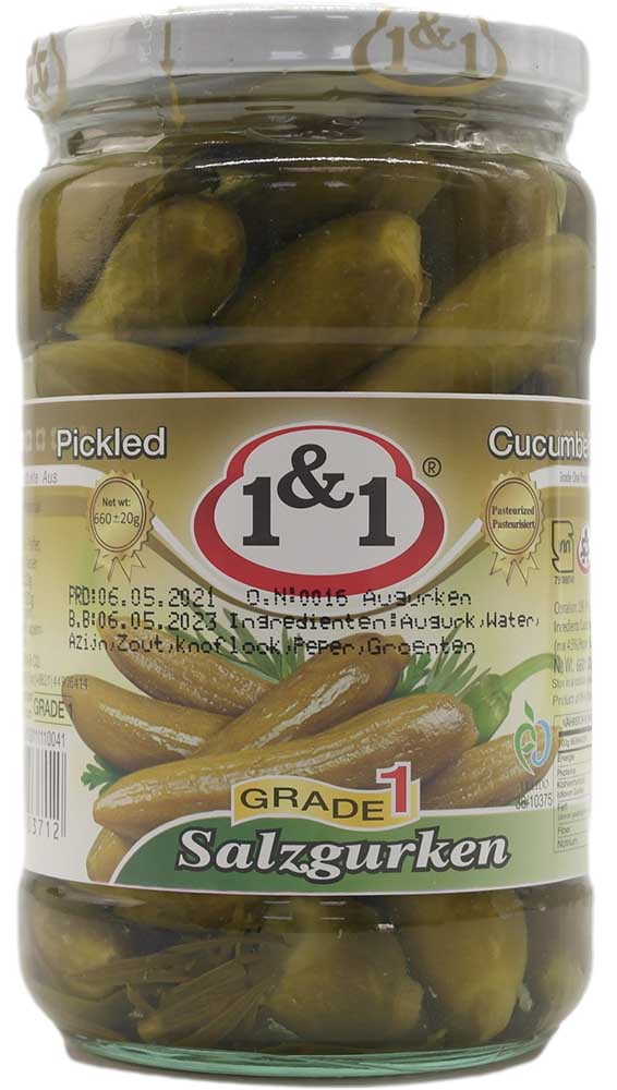 1&1 Syltede Agurker 660 g