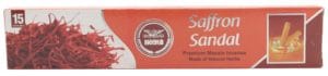 Saffron Sandal Røgelsespinde 15 stk