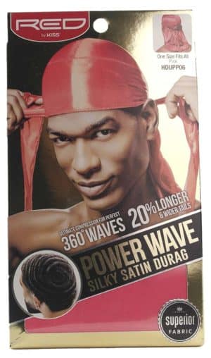 Red Silky 360 Waves Durag - Pink