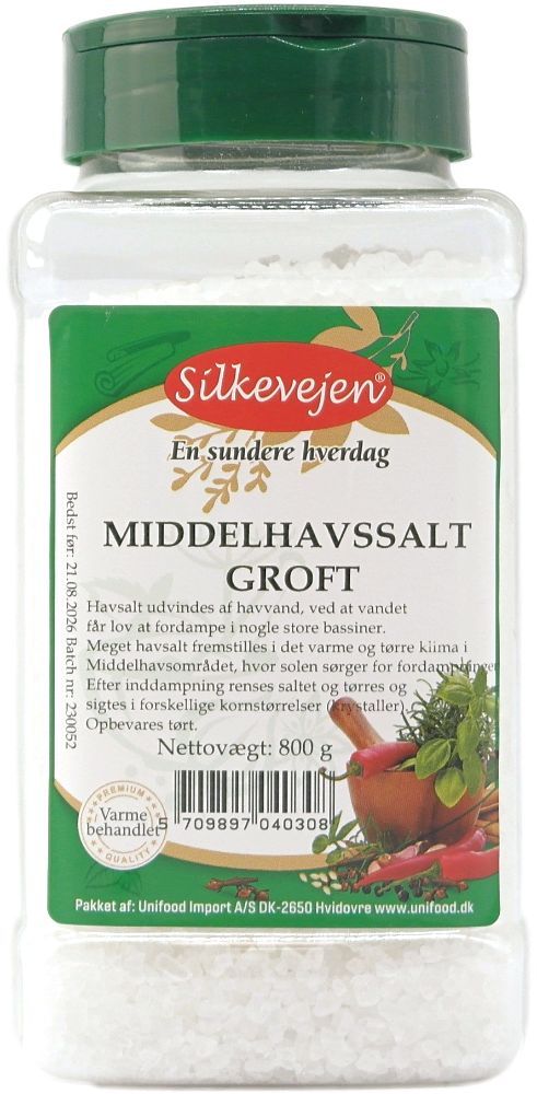 Silkevejen Groft Middelhavssalt 800 g