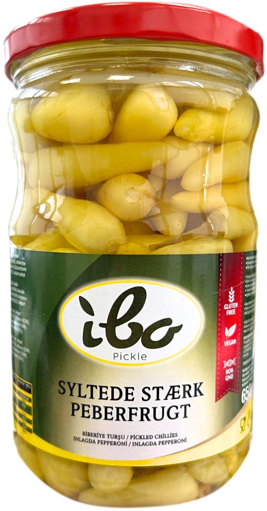 Ibo Syltede Stærk Peberfrugt 650 g
