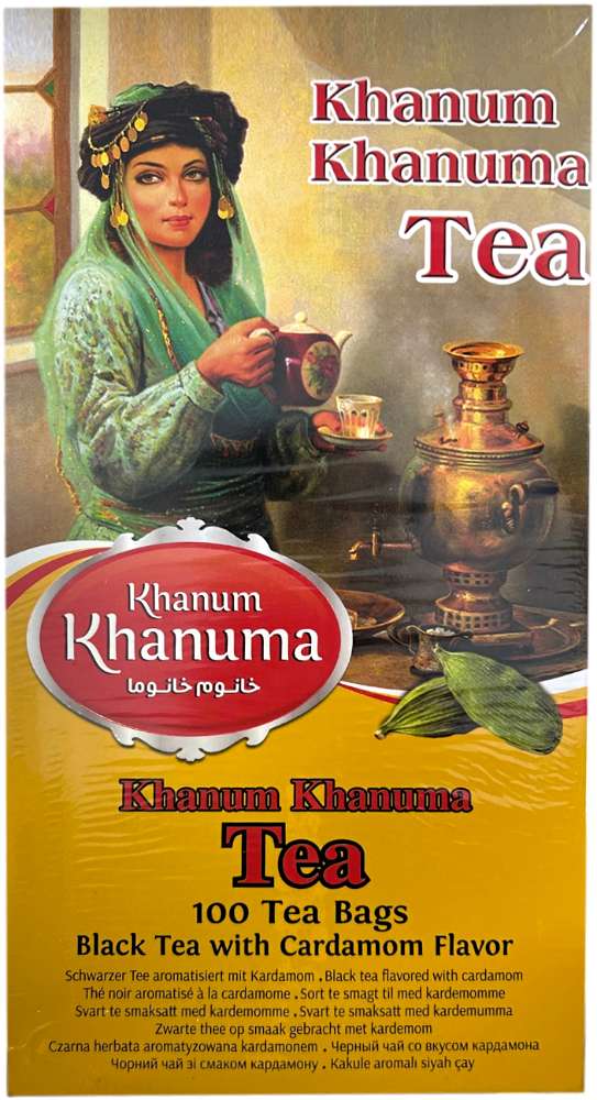 Khanum Khanuma Black Tea Cardamom 100 stk