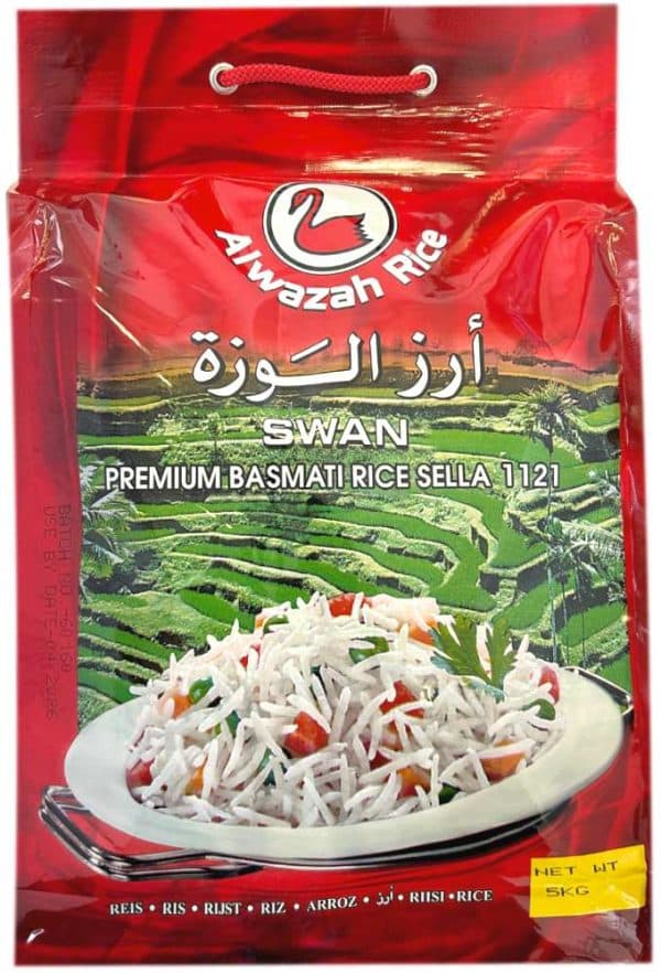 Alwazah Swan Super Basmati Ris Sella 5 kg