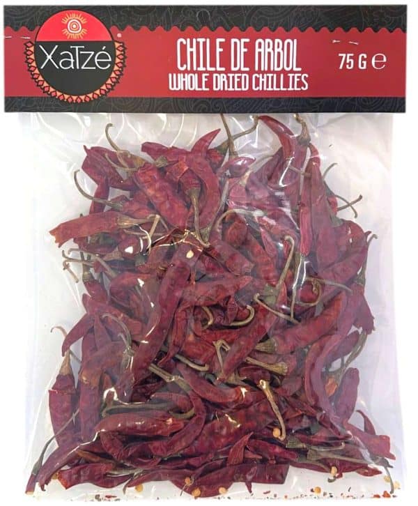 Xatze Tørrede Arbol Chilier (Hele) 75 g