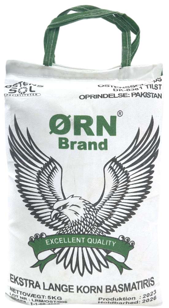 Ørn Brand Basmati Ris, Ekstra Lange (Grøn) 5 kg